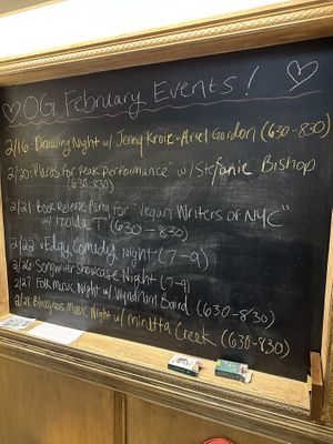 Our events for February   at The Organic Grill in New York City