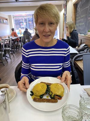 Crab cake Benedict   at The Organic Grill in New York City