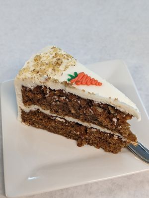 Carrot cake at The Organic Grill in New York City