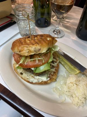 Zaziki burger  at The Organic Grill in New York City