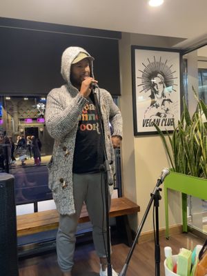 Vegan vigilante  at The Organic Grill in New York City