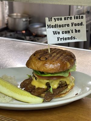 Green Machine Burger w Tempeh   at The Organic Grill in New York City