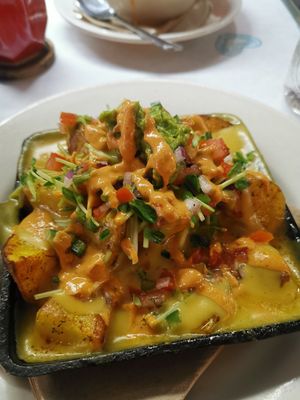 Loaded fries at The Organic Grill in New York City
