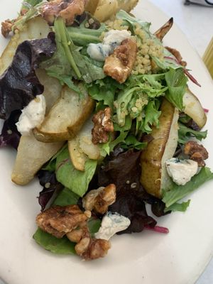 Pear walnut and blue cheese salad  at The Organic Grill in New York City