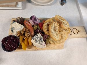 Vegan cheese board at The Organic Grill in New York City
