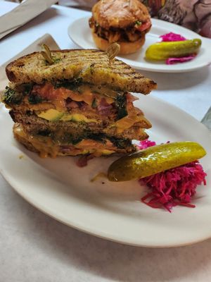 Green melt sandwich at The Organic Grill in New York City