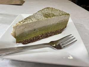 Matcha tiramisu   at The Organic Grill in New York City