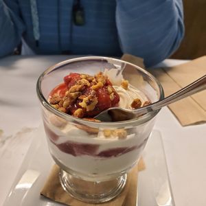 Strawberry Mousse at The Organic Grill in New York City