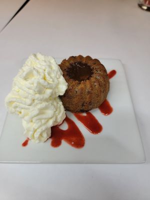 Banana Lava Cake at The Organic Grill in New York City