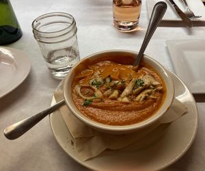 Lobster bisque at The Organic Grill in New York City
