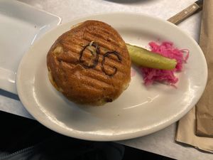 Green machine burger at The Organic Grill in New York City
