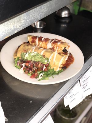 Jackfruit Enchiladas quickly becoming a very popular starter  at The Organic Grill in New York City