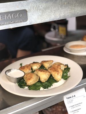 Vegan Pierogies  at The Organic Grill in New York City