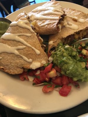 Quesadilla Special : Mushrooms , Beans and Corn  at The Organic Grill in New York City