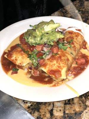 Jackfruit Enchiladas with House made cheese and marinara  at The Organic Grill in New York City