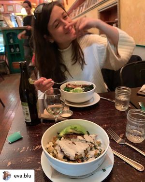 Veggie Squash Bowl is served w your choice of burger pattie on a top  at The Organic Grill in New York City