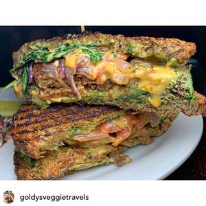 Green Melt Sandwich at The Organic Grill in New York City