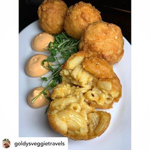 Gluten Free Mac & Cheese Bombs at The Organic Grill in New York City