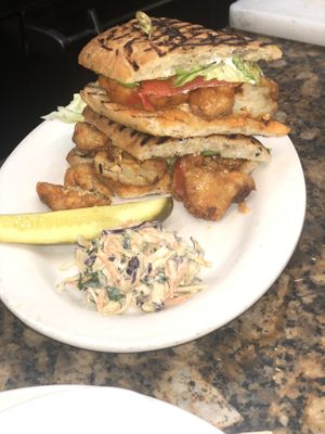Cauliflower Po Boy Sandwich  at The Organic Grill in New York City