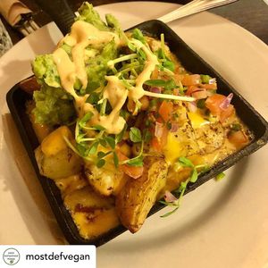 Loaded Fries . Mexicali style  at The Organic Grill in New York City