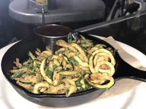 New appetizer Alert : Curly Zucchini Fries   at The Organic Grill in New York City