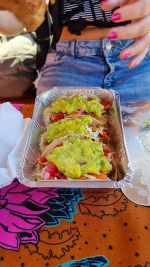 Smoked Vegan Meat Tacos at Ulu Dos Tres Taco in Zanzibar