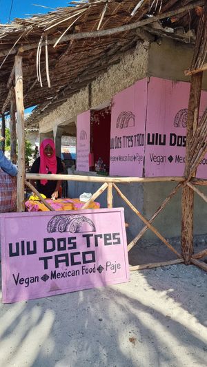 The stall at Ulu Dos Tres Taco in Zanzibar