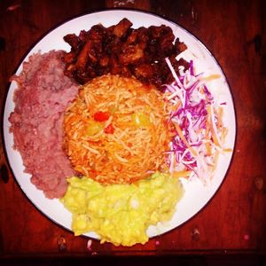 Borrito bowl at Ulu Dos Tres Taco in Zanzibar