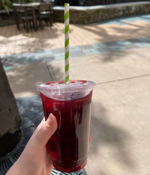 agua de jamaica  at El Veganito in La Mesa