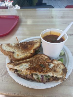 Birria Melt  at El Veganito in La Mesa