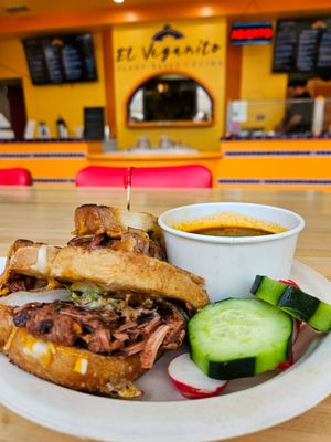 Berrian melt with consume at El Veganito in La Mesa