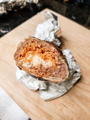 Bean Rice and Cheese Burrito at El Veganito in La Mesa