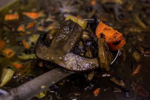 Making of de Feijoada Vegan with Fresh Mushrooms at Bandolim in Rio De Janeiro
