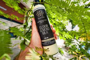 Elixir almond milk
 at Elixir Juice & Bowl Bar in Tulum