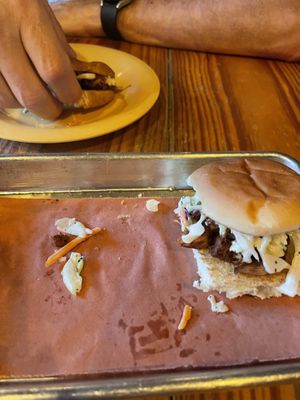 There were 3 pork sliders but they disappeared fast!  at San Juan Smokehouse in San Juan