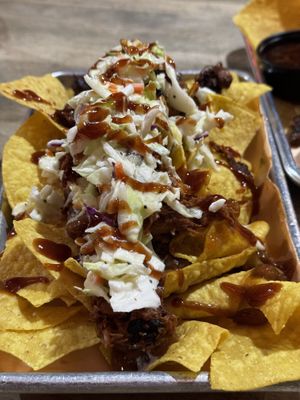  Vegan Pulled Pork Nachos  #Veganuary at San Juan Smokehouse in San Juan