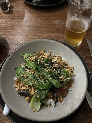 “Spicy Vegan Mapo Tofu” - weak flavours and not spicy, not accurate to call this mapo tofu  at Mansfield Hotel in Mansfield