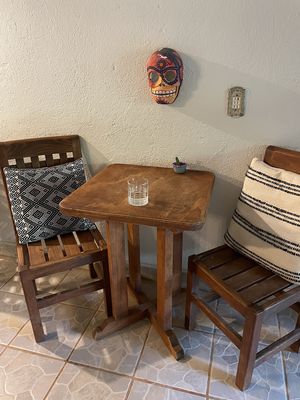 Indoor seating  at Cafe Corazon in Troncones