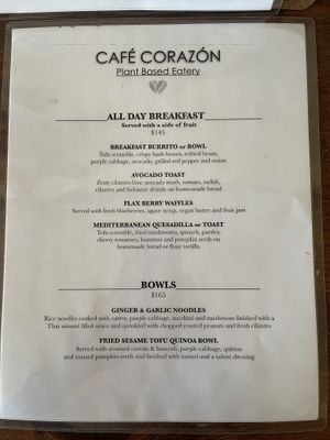   at Cafe Corazon in Troncones