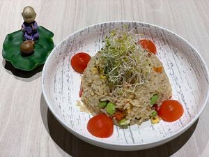 Fried Rice. this is without alliums. Photo by Henry Lau aka Mr Purple.   at iVegan 爱素 - Thomson Plaza in Central Singapore