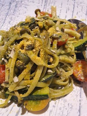 Linguine pesto ~ 14/4/21 at iVegan 爱素 - Thomson Plaza in Central Singapore