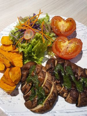 Portobello mushroom steak ~ 14/4/21 at iVegan 爱素 - Thomson Plaza in Central Singapore