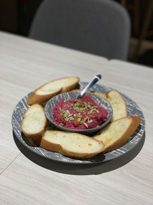 Beetroot hummus! at iVegan 爱素 - Thomson Plaza in Central Singapore