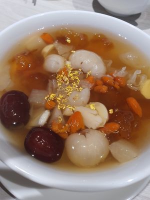 Peach gum dessert ~ 3/5/21 at iVegan 爱素 - Thomson Plaza in Central Singapore