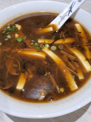 Hot and sour soup ~ 3/5/21 at iVegan 爱素 - Thomson Plaza in Central Singapore