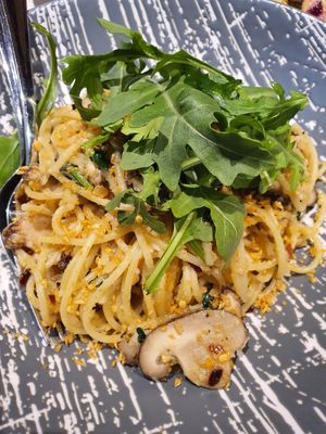 Mushroom Aglio Olio ~ 11/5/21 at iVegan 爱素 - Thomson Plaza in Central Singapore