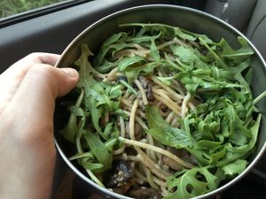 BYOC during HA-aglio olio mushroom at iVegan 爱素 - Thomson Plaza in Central Singapore