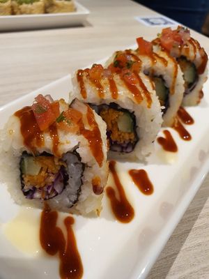 Crispy maki with bbq sauce ~ 25/6 /21 at iVegan 爱素 - Thomson Plaza in Central Singapore