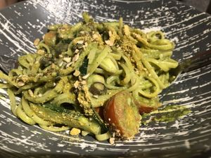 Pesto fettuccine  at iVegan 爱素 - Thomson Plaza in Central Singapore