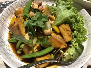 Kung pao toufu- no depth in sauce and lack the sweetness at iVegan 爱素 - Thomson Plaza in Central Singapore